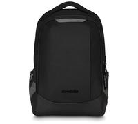 Invicta Zaino Ufficio MATE S, Nero, Zaino Monoscomparto con Fondo rinforzato, Tasca Porta PC con accesso indipendente, Nastro per alloggiamento asta trolley, Zaino Ufficio e Viaggio