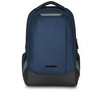 Invicta Zaino Ufficio MATE S, Blu, Zaino Monoscomparto con Fondo rinforzato, Tasca Porta PC con accesso indipendente, Nastro per alloggiamento asta trolley, Zaino Ufficio e Viaggio