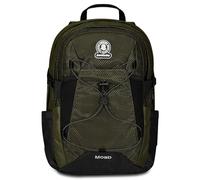 Invicta Zaino Scuola Moab Solid, Verde, Zaino Doppio Scomparto con Cinghia a vita e Nastro torace, Tasca Porta PC, Tasca Porta Borraccia e Tasca Con Organizer, Zaino Viaggio
