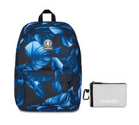 Invicta Zaino Monoscomparto Ollie Fantasy, Blu, Tasca Porta Borraccia, Tasca per