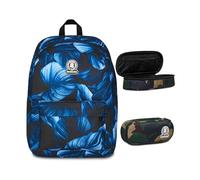 Invicta Zaino Monoscomparto Ollie Fantasy, Blu, Tasca Porta Borraccia, Tasca per PC 14", Zaino Scuola, Bambina e Ragazza + BUST R.PLUS GREEN CAMO INVICTA FANTASY GRS