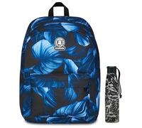 Invicta Zaino Monoscomparto Ollie Fantasy, Blu, Tasca Porta Borraccia, Tasca per PC 14", Zaino Scuola, Bambina e Ragazza + Invicta Borraccia, Nero, Borraccia Termica in Acciaio Ino