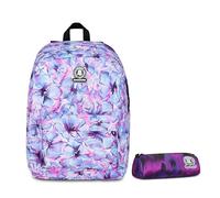 Invicta Zaino Monoscomparto Ollie Fantasy, Lilla, Tasca Porta Borraccia, Tasca p