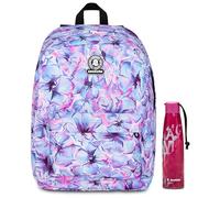 Invicta Zaino Monoscomparto Ollie Fantasy, Lilla, Tasca Porta Borraccia, Tasca per PC 14", Zaino Scuola, Bambina e Ragazza + Invicta Borraccia, Rosa, Borraccia Termica in Acciaio I