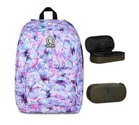 Invicta Zaino Monoscomparto Ollie Fantasy, Lilla, Tasca Porta Borraccia, Tasca per PC 14", Zaino Scuola, Bambina e Ragazza + BUSTINA R.PLUS INVICTA LOGO