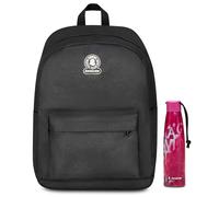 Invicta Zaino Monoscomparto Ollie Solid, Nero, Tasca Porta Borraccia, Tasca per