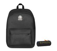 Invicta Zaino Monoscomparto Ollie Solid, Nero, Tasca Porta Borraccia, Tasca per