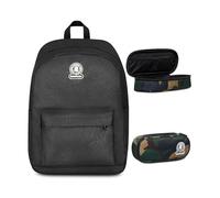 Invicta Zaino Monoscomparto Ollie Solid, Nero, Tasca Porta Borraccia, Tasca per PC 14", Zaino Scuola, Ragazza e Ragazzo + BUST R.PLUS GREEN CAMO INVICTA FANTASY GRS
