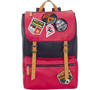 Invicta Zaino, My Jolly Bicolor, Pelle, Porta Pc, 18 Lt, Edizione Speciale, Rosso