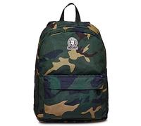 Invicta Zaino Scuola - OLLIE GREEN CAMOUFLAGE - Zaino Mono Scomparto, Verde Militare - Tasca Porta PC, Tasche Porta Borraccia - Zaino Viaggio, Zaino Università - Tessuto 100% Eco GRS