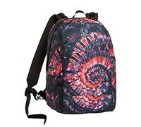 Invicta Zaino Scuola Reversibile Twist, Rosa Fucsia, TieeDye. con Tasche Porta Borraccia, 2 in 1, 2 Zaini in 1, Zaino Scuola, Bambine e Ragazze, 100% Tessuto Riciclato