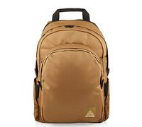 Invicta Zaino Ufficio Lavoro Round, Beige, Work & Travel, Zaino Multiscomparto & Multitasche, con Tasca Porta PC fino a 14", Tasca Porta Borraccia, Alloggiamento Asta Trolley, Viaggio & Lavoro