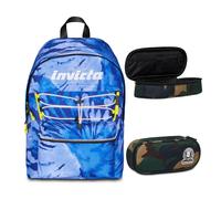 Invicta Zaino Scuola Americano Fantasy, Blu, Zaino Mono Scomparto Con Tasca Port