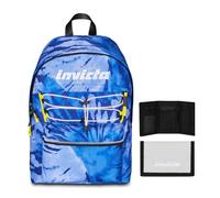 Invicta Zaino Scuola Americano Fantasy, Blu, Zaino Mono Scomparto Con Tasca Port