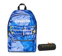 Invicta Zaino Scuola Americano Fantasy, Blu, Zaino Mono Scomparto Con Tasca Port
