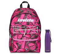 Invicta Zaino Scuola Americano Fantasy, Viola, Zaino Mono Scomparto Con Tasca Porta PC o Tablet, Zaino Superiori, Università e Viaggio, Ragazza Donna, Inserti Riflettenti + Invict
