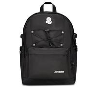 Invicta Zaino Scuola Blow Up Plain, Nero - Doppio Scomparto Con Tasca PC/Tablet, Borraccia, Organizer e Nastri Regolazione Volume - Per Superiori, Università, Ufficio, Lavoro