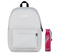 Invicta Zaino Scuola Carlson, Grigio Scintillante, Mono Scomparto Con Tasca per PC e Tasca per Borraccia, 24 lt, Scuola Media e Superiore, Zaino Ragazza Borraccia, Rosa,