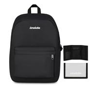 Invicta Zaino Scuola Carlson, Nero, Mono Scomparto Con Tasca per PC e Tasca per