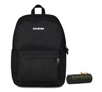 Invicta Zaino Scuola Carlson, Nero Scintillante, Mono Scomparto Con Tasca per PC