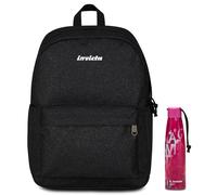 Invicta Zaino Scuola Carlson, Nero Scintillante, Mono Scomparto Con Tasca per PC