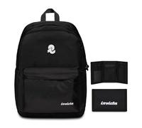 Invicta Zaino Scuola CARLSON Nero - Tasca Interna Tasca Porta PC Tasche Laterali