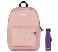 Invicta Zaino Scuola Carlson, Rosa Scintillante, Mono Scomparto Con Tasca per PC e Tasca per Borraccia, 24 lt, Scuola Media e Superiore, Zaino Ragazza Borraccia, Viola, B