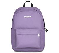 Invicta Zaino Scuola Carlson Shine, Lilla, 24 L, Effetto brillantini, Monoscomparto, Tasca interna con zip, Scomparto porta pc ablet, Tasca laterale portaborraccia, Scuola media e superiore, Ragazza