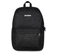 Invicta Zaino Scuola Carlson Shine, Nero, 24 L, Effetto brillantini, Monoscomparto, Tasca interna con zip, Scomparto porta pc ablet, Tasca laterale portaborraccia, Scuola media e superiore, Ragazza