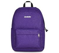 Invicta Zaino Scuola Carlson Shine, Viola, 24 L, Effetto brillantini, Monoscomparto, Tasca interna con zip, Scomparto porta pc ablet, Tasca laterale portaborraccia, Scuola media e superiore, Ragazza