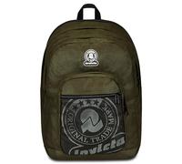 Invicta Zaino Scuola Dial Full Space Solid, Verde, Zaino Doppio Scomparto con Fascia Estensibile, Tasca Porta PC, Tasca Porta Borraccia e Tasca Con Organizer, Zaino Viaggio