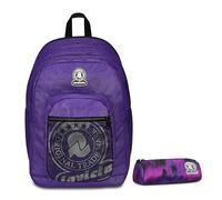 Invicta Zaino Scuola Dial Full Space Solid, Viola, Zaino Doppio Scomparto con Fascia Estensibile, Tasca Porta PC, Tasca Porta Borraccia e Tasca Con Organizer, Zaino Viaggio + BUSTI