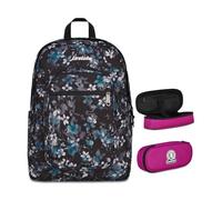 Invicta Zaino Scuola Jelek Fantasy, Nero, 34 L, Doppio Scomparto + Portapenne Round Plus, Ideale per Matite e colori, Elementari, Medie, Superiori, Lucky Purple, Bambine e Ragazze, rosa