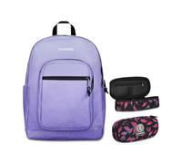 Invicta Zaino Scuola Jelek Fantasy Shine, Lilla, Effetto brillantini, 34 L, Doppio Scomparto + Portapenne Round Plus, Ideale per Matite e colori, Elementari, Medie, Superiori, Bambine e Ragazze