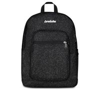 Invicta Zaino Scuola Jelek Shine, Nero, 34 L, Effetto brillantini, Doppio Scomparto, Tasca interna con organizer, Tasca porta pc, Tasca portaborraccia, Scuola media e superiore, Ragazza