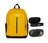 Invicta Zaino Scuola Jelek Up Led, Giallo, Doppio Scomparto Con Tasca per PC e T