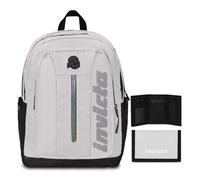Invicta Zaino Scuola Jelek UP Led, Grigio, Zaino Doppio Scomparto Super Capiente