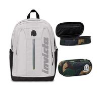 Invicta Zaino Scuola Jelek UP Led, Grigio, Zaino Doppio Scomparto Super Capiente