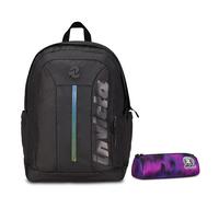 Invicta Zaino Scuola Jelek UP Led, Nero, Zaino Doppio Scomparto Super Capiente C