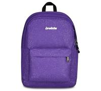 Invicta Zaino Scuola Lab Shine, Viola, 27 L, Effetto brillantini, Doppio Scomparto, Tasche laterali portaborraccia, Tasca interna con organizer, Scomparto porta pc, Scuola media e superiore, Ragazza