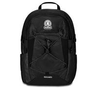 Invicta Zaino Scuola Moab Solid, Nero, Zaino Doppio Scomparto con Cinghia a vita e Nastro torace, Tasca Porta PC, Tasca Porta Borraccia e Tasca Con Organizer, Zaino Viaggio