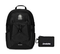 Invicta Zaino Scuola Moab Solid, Nero, Zaino Doppio Scomparto con Cinghia a vita