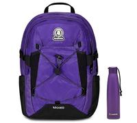 Invicta Zaino Scuola Moab Solid, Viola, Zaino Doppio Scomparto con Cinghia a vita e Nastro torace, Tasca Porta PC, Tasca Porta Borraccia e Tasca Con Organizer, Zaino Viaggio + Invi