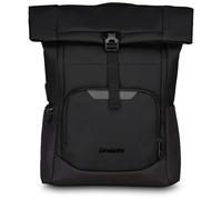 Invicta ZAINO Ufficio ACT FOLD, Zaino monoscomparto roll-top con fondo rinforzato, Nero, Nastro per alloggiamento asta trolley, Tasca Interna Porta PC, Zaino Ufficio e Viaggo