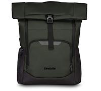 Invicta ZAINO Ufficio ACT FOLD, Zaino monoscomparto roll-top con fondo rinforzato, Verde, Nastro per alloggiamento asta trolley, Tasca Interna Porta PC, Zaino Ufficio e Viaggo