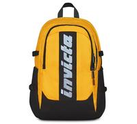Invicta Zaino Ufficio Act Plus Fibra Ottica, Giallo, Doppio Scomparto Con Tasca PC 14", Tasca Borraccia, Tasca Con Organizer, Cinghia Vita, Nastri Torace e Regolazione Volume, 29 L, Zaino Viaggio