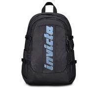 Invicta Zaino Act Plus Fibra Ottica – Nero, doppio scomparto con tasca PC e porta borraccia