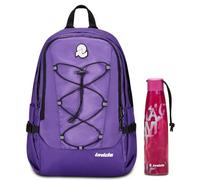 Invicta Zaino Ufficio Act Smart Plain, Viola, Doppio Scomparto Con Tasca PC, Tasca Borraccia, Tasca Con Organizer, Cinghia Vita, Nastri Torace e Regolazione Volume, Zaino La