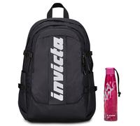 Invicta Zaino Ufficio Invict-Act Plus Fibra Ottica, Nero, Doppio Scomparto Con T