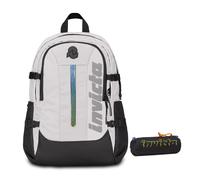 Invicta Zaino Ufficio Invict-Act Plus Led, Grigio, Doppio Scomparto Con Tasca PC